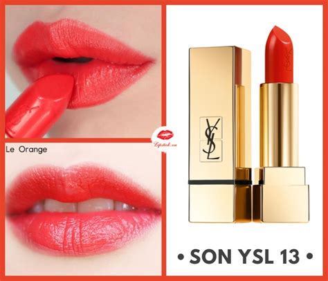 Son Yves Saint Laurent YSL 13 Le Orange Màu Đỏ Cam 